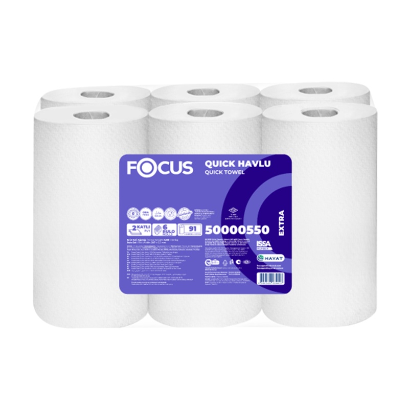 Focus Extra Quick Havlu 91 Metre 6'Lı 20,7 Cm - 2