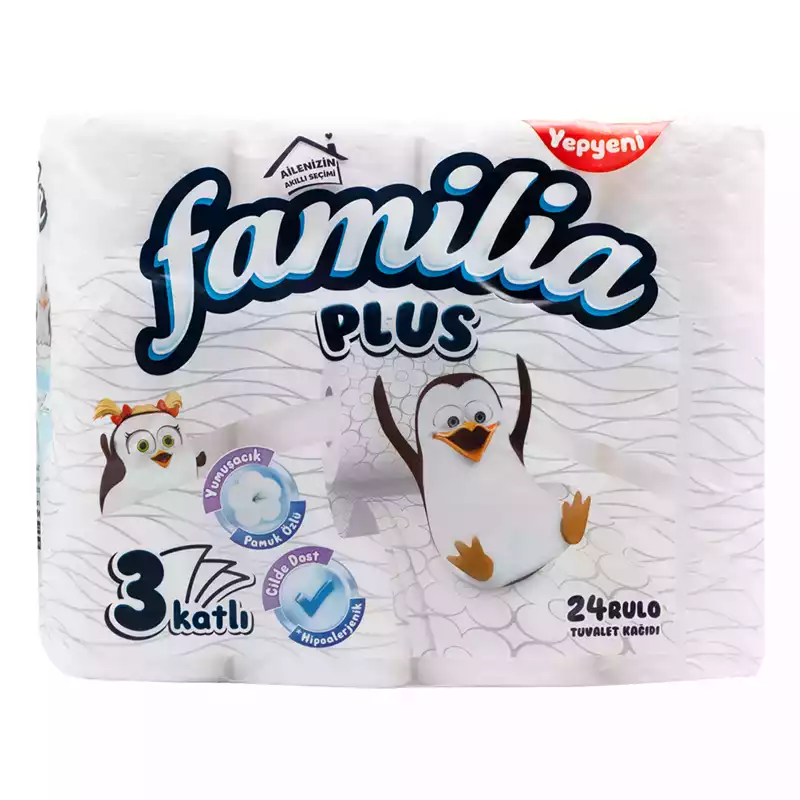 Focus Familia Plus 3 Katlı Tuvalet Kağıdı 72Adet 24lü 3 Paket - 1