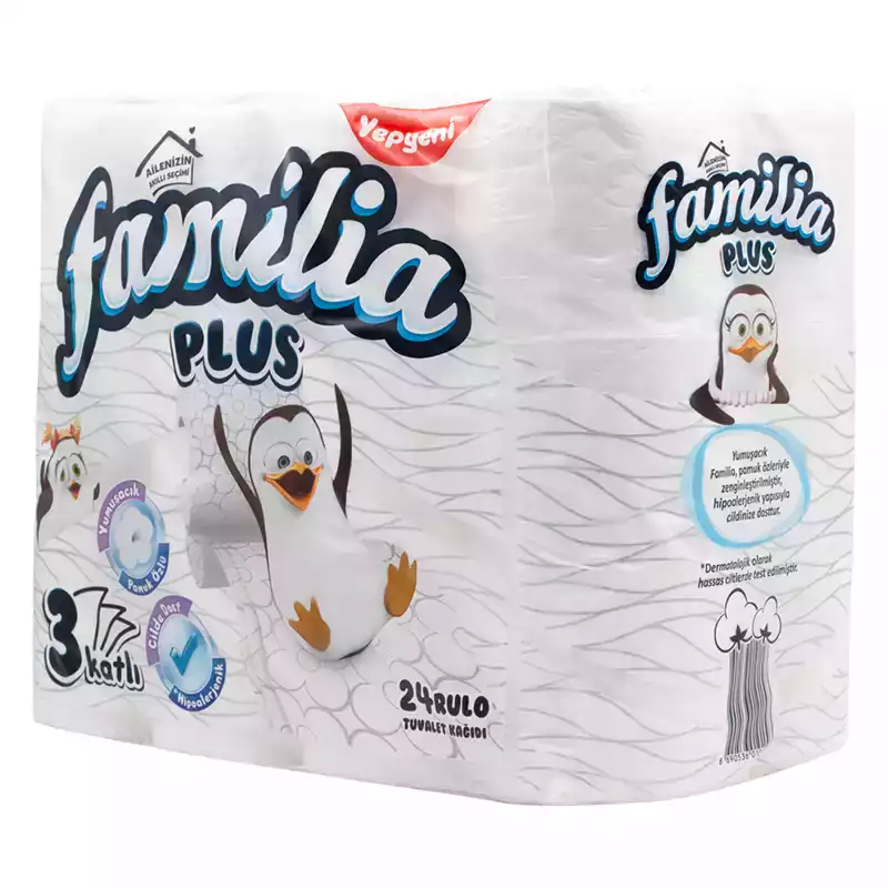 Focus Familia Plus 3 Katlı Tuvalet Kağıdı 24lü 3 Paket