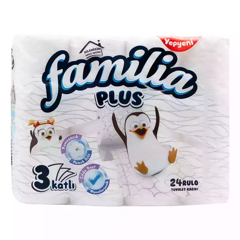 Focus Familia Plus 3 Katlı Tuvalet Kağıdı 72Adet 24lü 3 Paket - Focus
