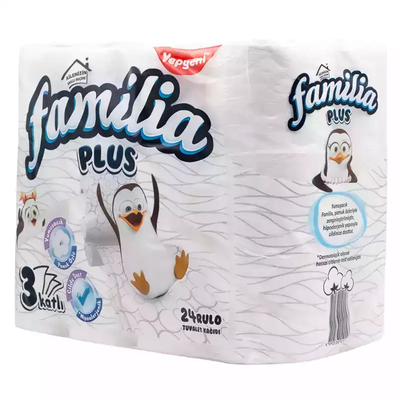 Focus Familia Plus 3 Katlı Tuvalet Kağıdı 72Adet 24lü 3 Paket - Focus (1)