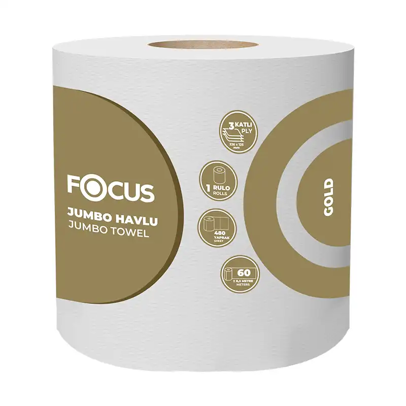 Focus Gold Jumbo Kağıt Havlu 6 Rulo x 60 Metre 3 Katlı - 2