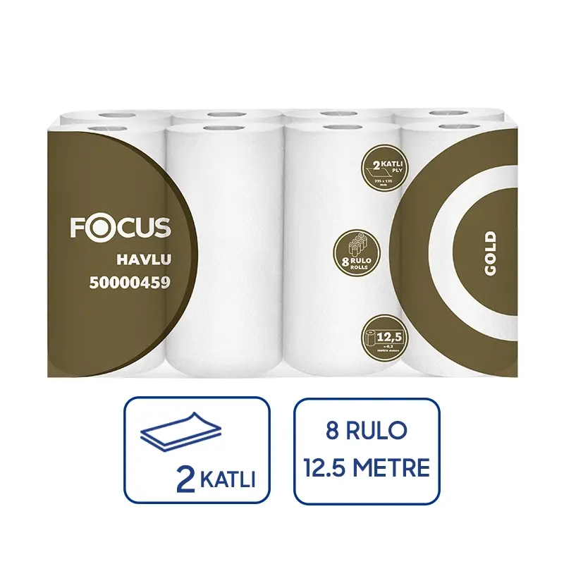 Focus Gold Kağıt Havlu 8'li 3 Paket 24 Rulo - 1