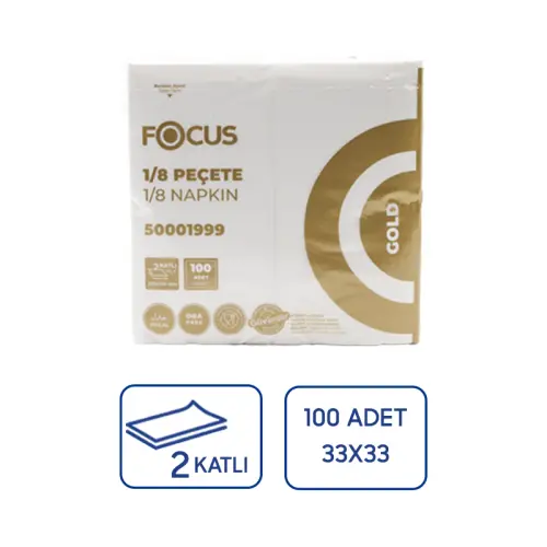 Focus Gold Maxi Garson Katlama Peçete 1/8 100Lü 24 Paket - 1