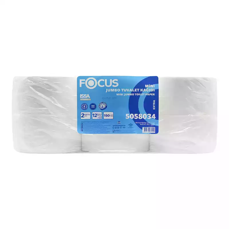 Focus Mini Jumbo Tuvalet Kağıdı Gofrajlı 12Li 150 Mt - Thumbnail