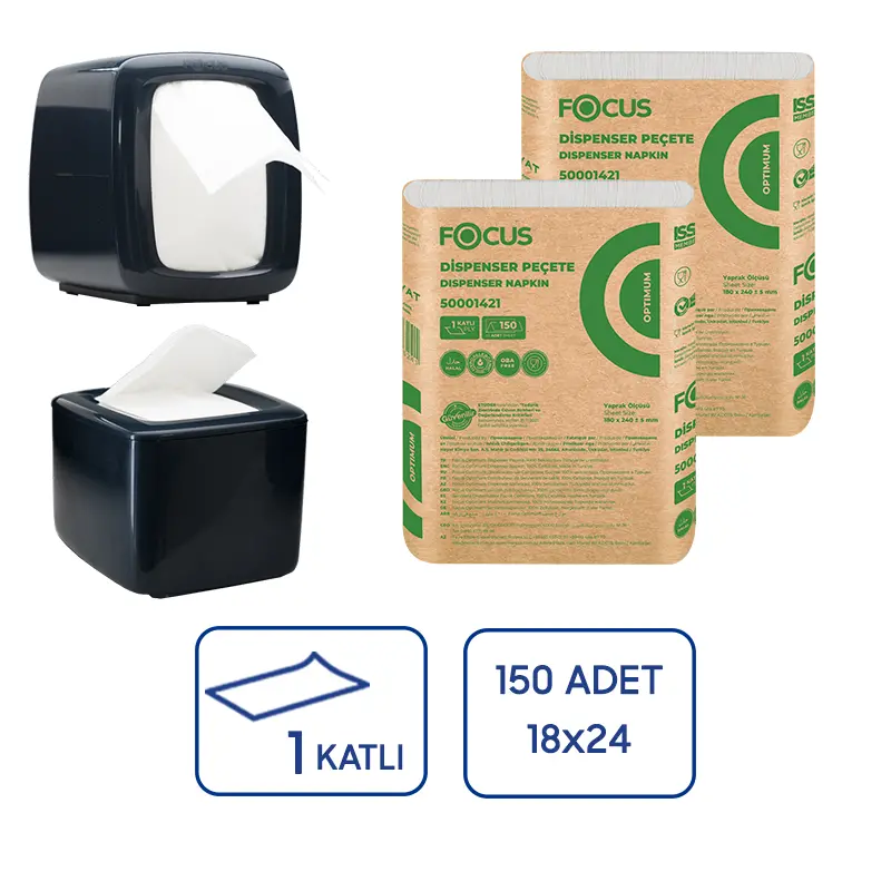 Focus Optimum Dispenser Peçete Kağıt 150Li 18 Paket - 1