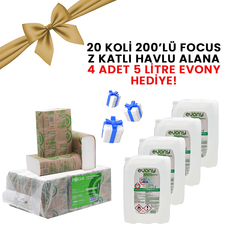 Focus Optimum Z Katlı Havlu 200x12 + 20 Lt Dezenfektan Hediye - 1