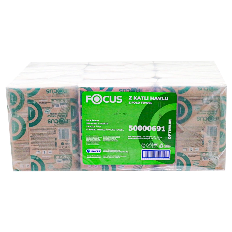 Focus Optimum Z Katlı Kağıt Havlu 200Lü 12 Paket - 1