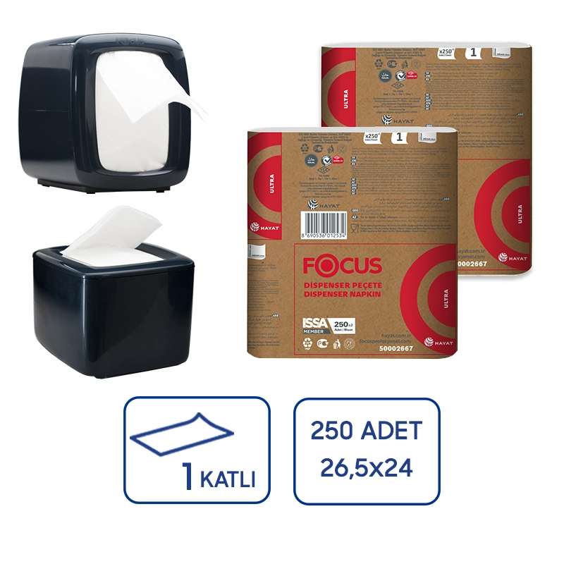Focus Ultra Dispenser Peçete Kağıt 250Li 18 Paket - 1