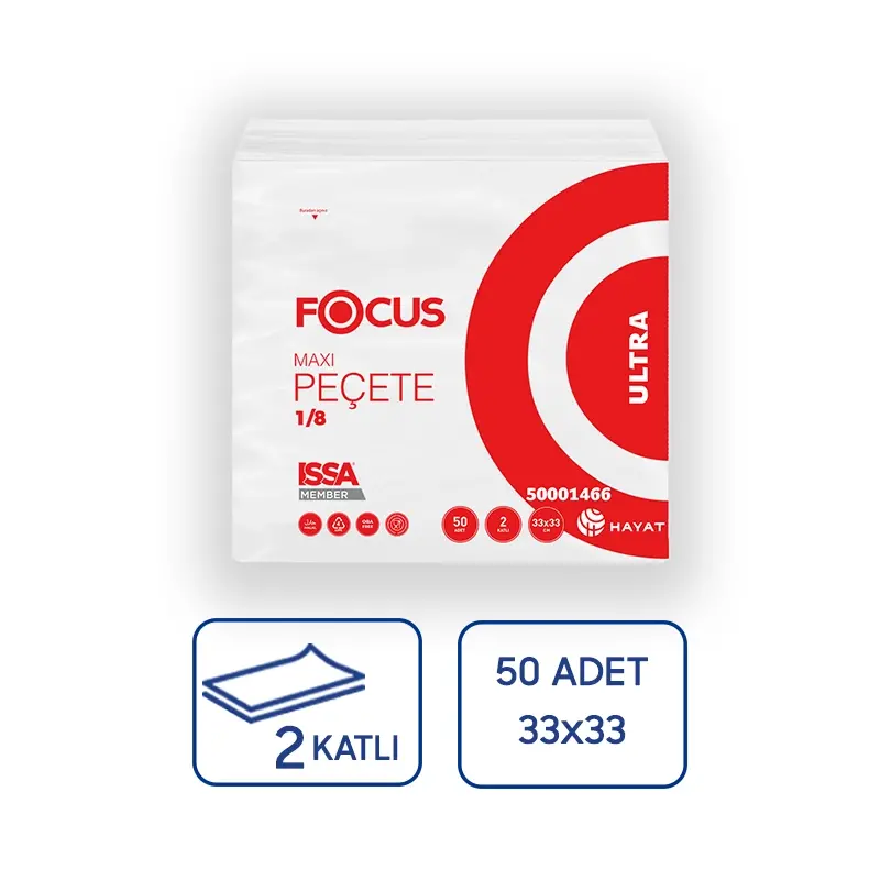 Focus Ultra Plus Garson Katlama Peçete 1/8 50Li 24 Paket - 1