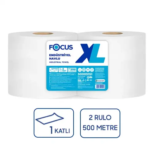 Focus XL Endüstriyel Jumbo Havlu 500 Mt 2' Li - 1