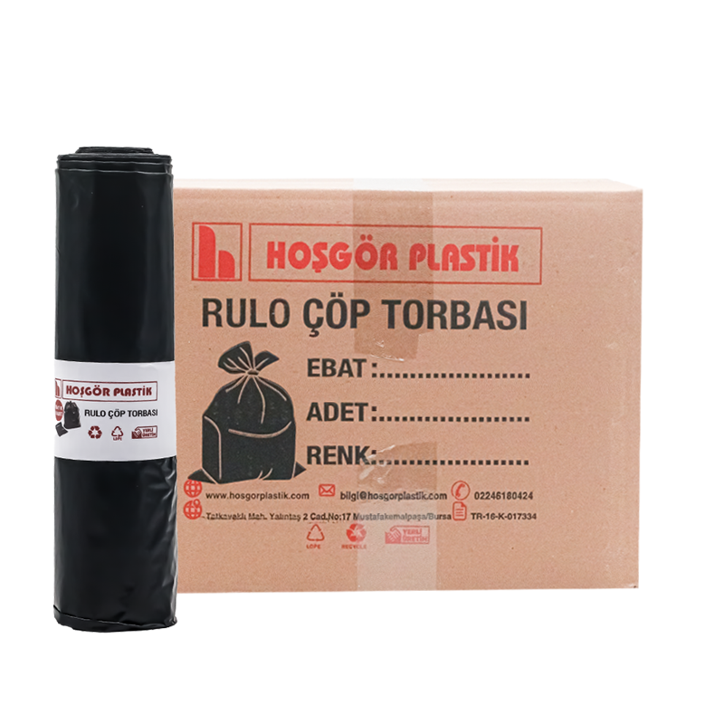 Hoşgör 400 Gr Jumbo Siyah Çöp Poşeti 80x110 - 4