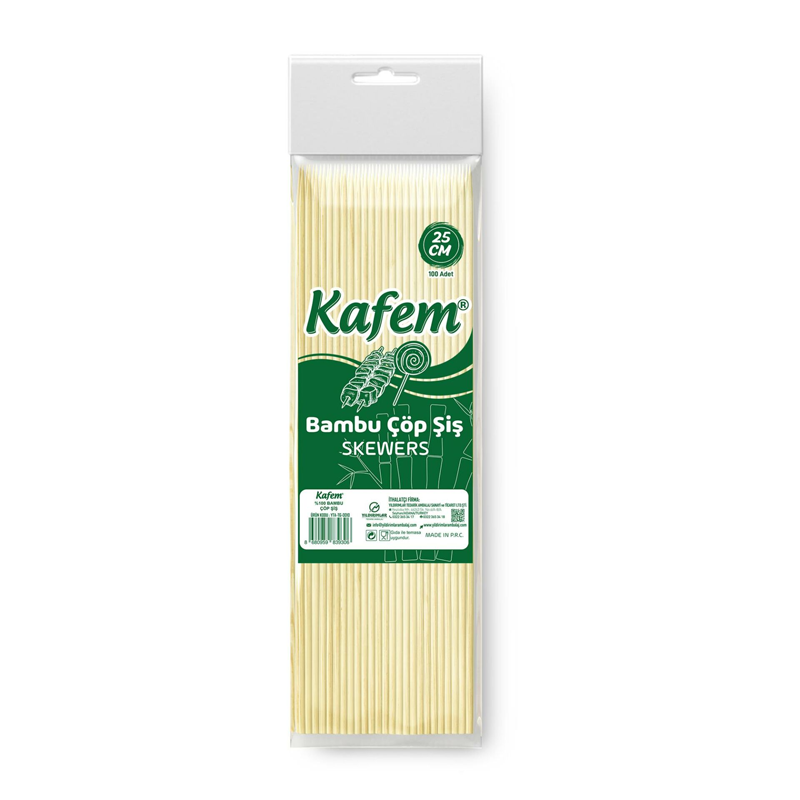 Kafem Çöp Şiş 25 Cm 100 Lü - 1