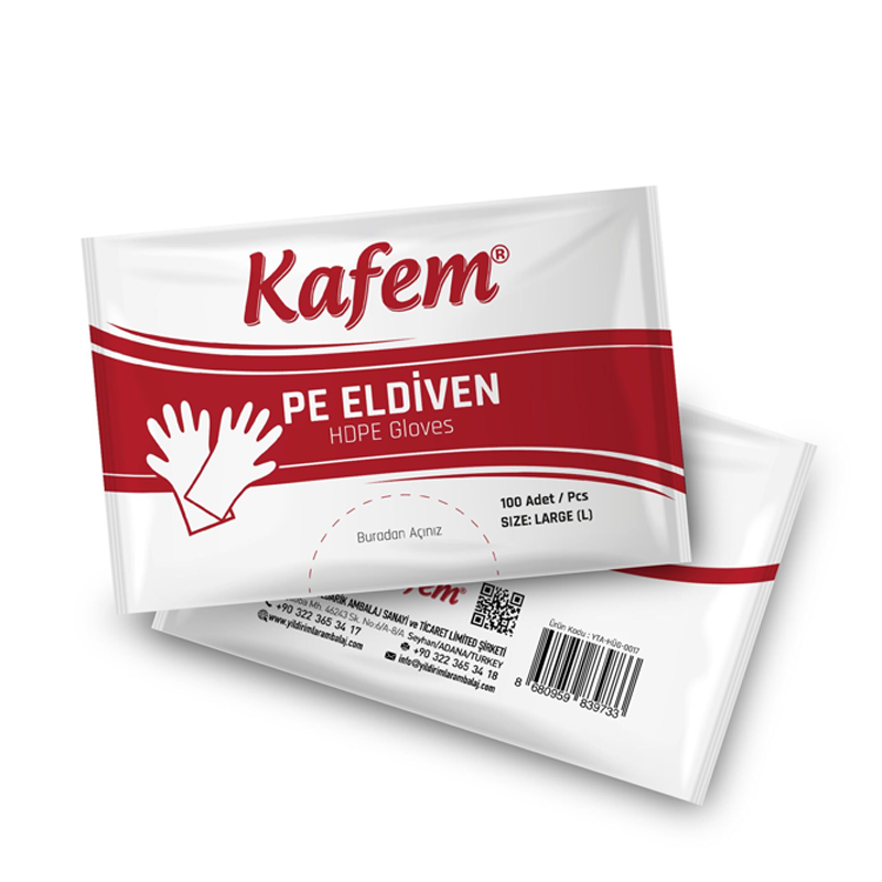 Kafem Şeffaf Eldiven 100 Lü - 1