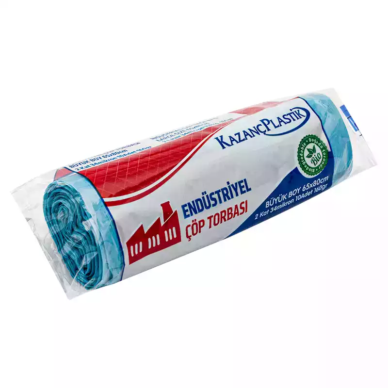 Kazanç Endüstriyel Çöp Poşeti Büyük 160 Gr Mavi 65x80 - 1