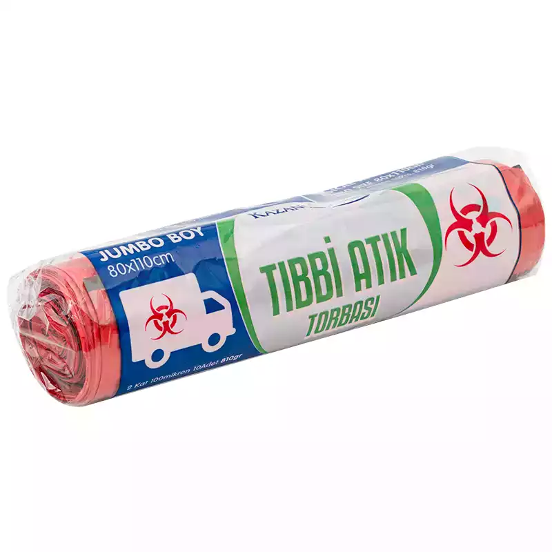 Kazanç Tıbbi Atık 810 Gr Kırmızı Çöp Poşeti 80x110 - 1