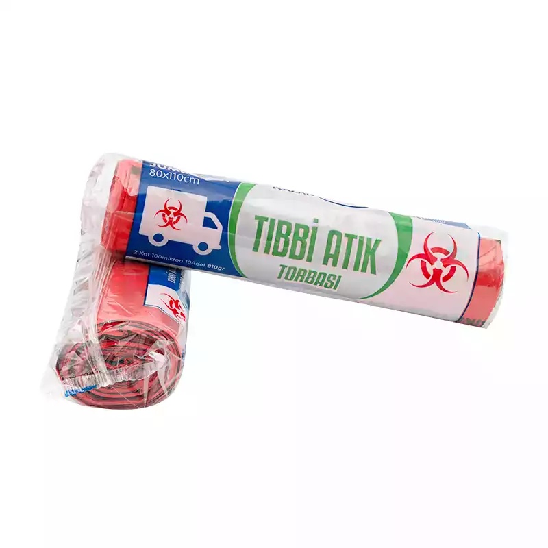 Kazanç Tıbbi Atık 810 Gr Kırmızı Çöp Poşeti 80x110 - Kazanç (1)