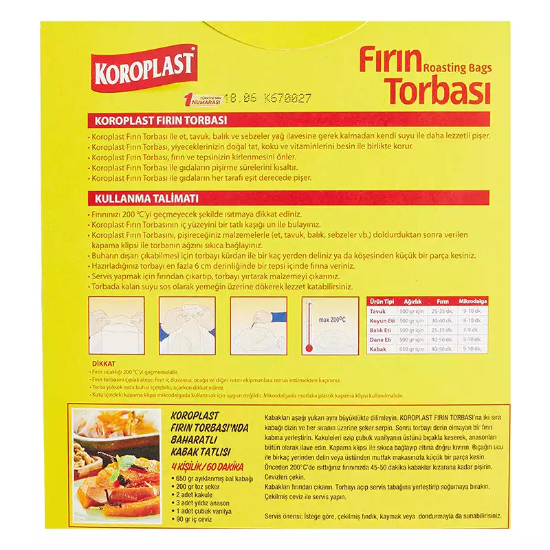 Koroplast Fırın Torbası 8 Adet 25 x 38 cm - 4