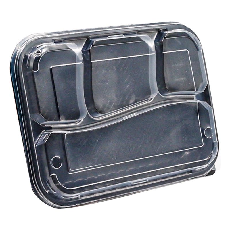 Limera 4 Bölmeli Kebab Kabı ve Kapağı Siyah 100lü Gıda Kabı LPP-865 - LİMERA (1)