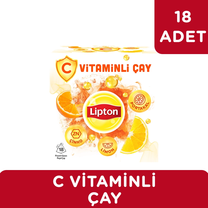 Lipton C Vitaminli Bitki ve Meyve Çayı Portakal Ve Limon Aromalı 18'li Paket - 2