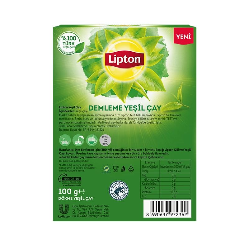 Lipton Dökme Yeşil Çay 100 Gr - 4
