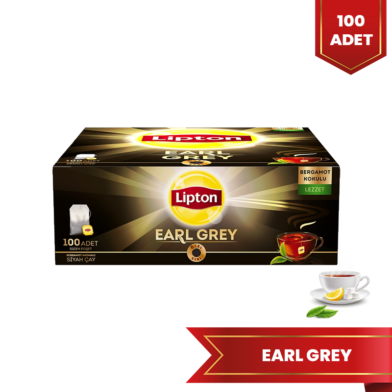 Lipton Earl Grey Bardak Poşet Çay 100'lü - 1