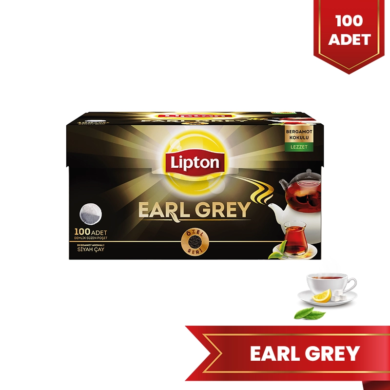 Lipton Earl Grey Demlik Poşet Çay 100'lü - Thumbnail