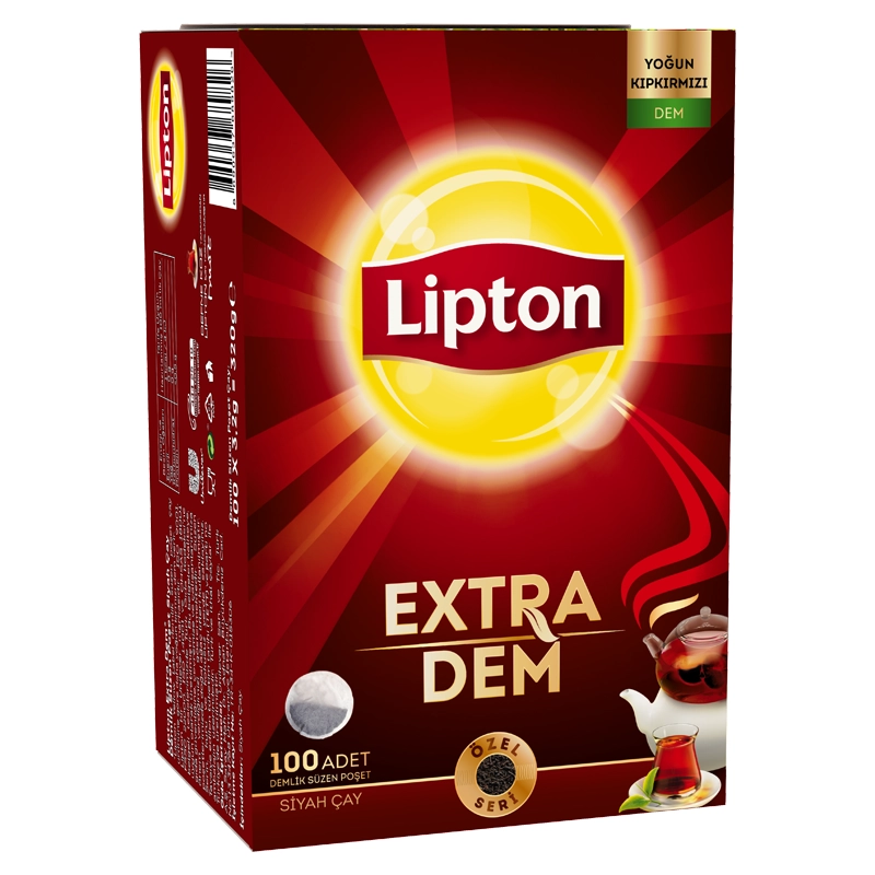Lipton Extra Dem Demlik Poşet Çay 100'lü Siyah Çay - Thumbnail