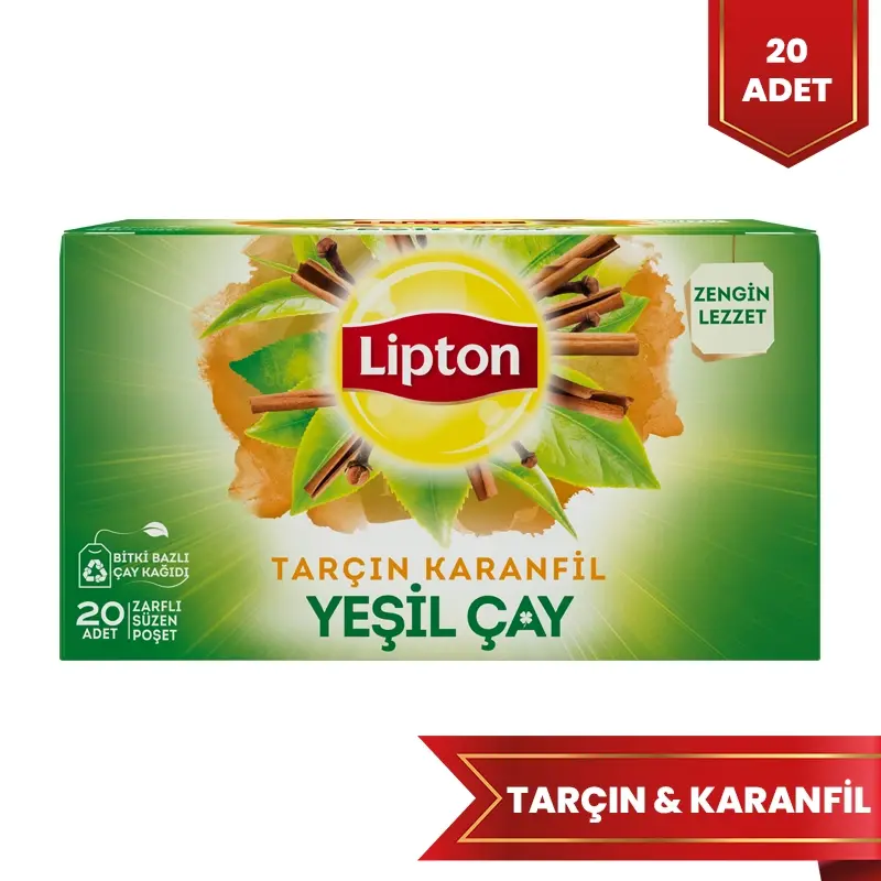 Lipton Karanfil ve Tarçınlı Yeşil Çay 20'li Bitki Çayı - 1