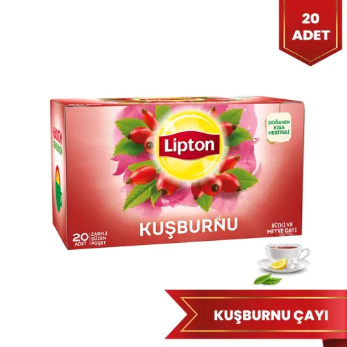 Lipton Kuşburnu Bitki Çayı 20 Adet - 1