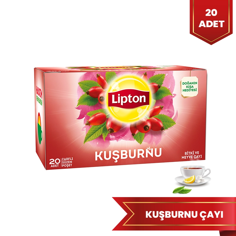 Lipton Kuşburnu Bitki Çayı 20 Adet - 1