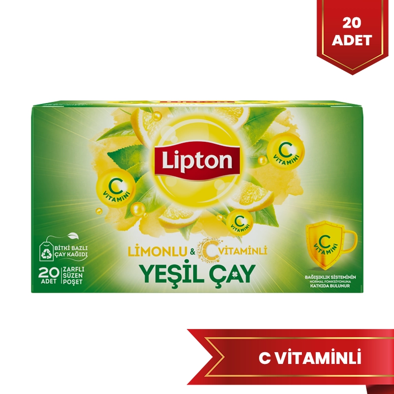 Lipton Limonlu Yeşil Çay 20'li Bitki Çayı - 1