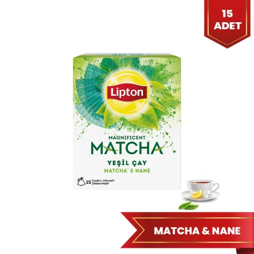 Lipton Magnificent Matcha Nane Yeşil Çay 22,5 gr 15'li Bitki Çayı - 1