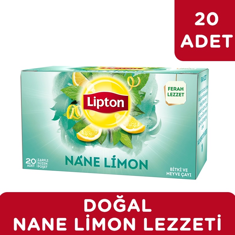 Lipton Nane Limon Bitki Çayı 20'li - LİPTON ÇAY (1)