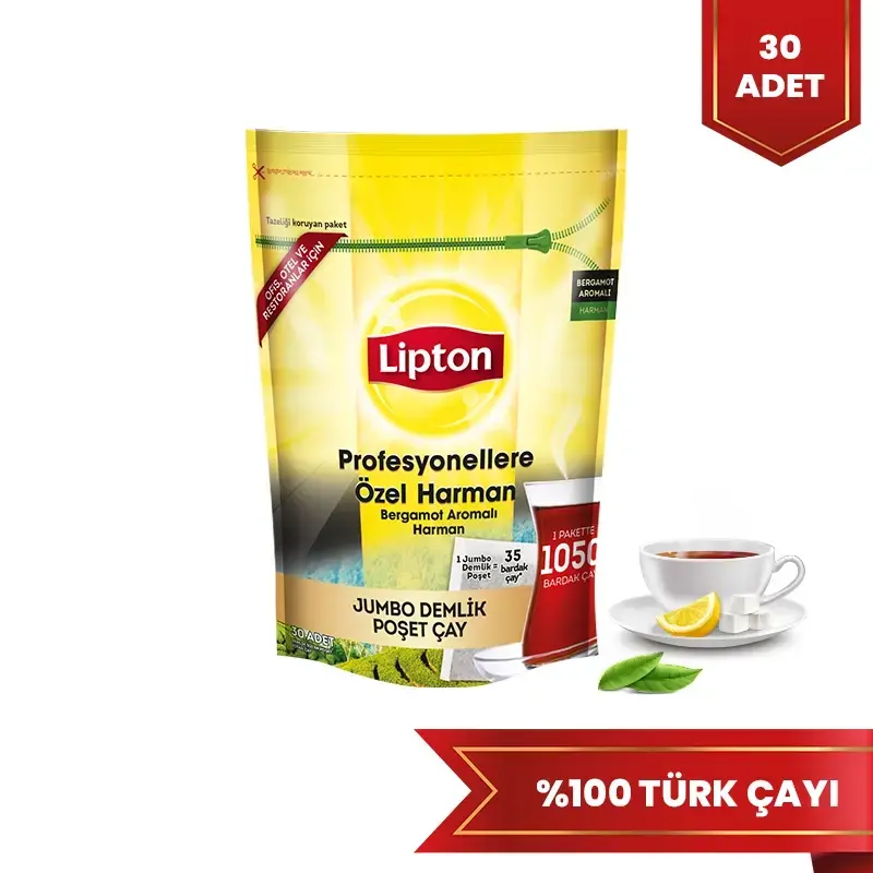 Lipton Profesyonellere Özel Harman Jumbo Demlik Poşet Çay 25 Gr x 30 Adet - 1