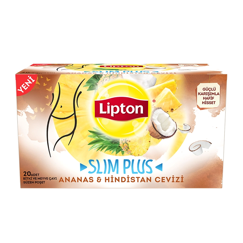 Lipton Slim Plus Ananas ve Hindistan Cevizli Bardak Poşet Çay 20'li - 4