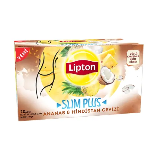 Lipton Slim Plus Ananas ve Hindistan Cevizli Bardak Poşet Çay 20'li - 5