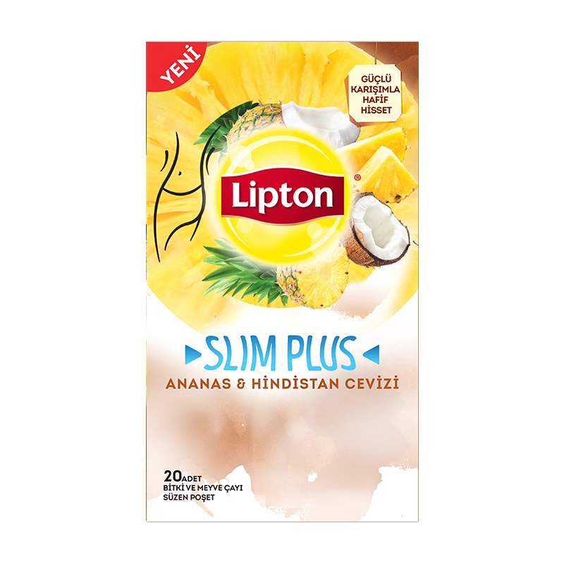 Lipton Slim Plus Ananas ve Hindistan Cevizli Bardak Poşet Çay 20'li - 3