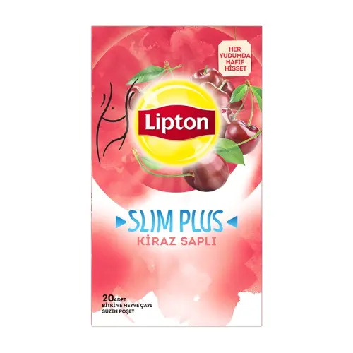 Lipton Slim Plus Kiraz Saplı Bardak Poşet Çay 20'li Bitki Çayı - 4