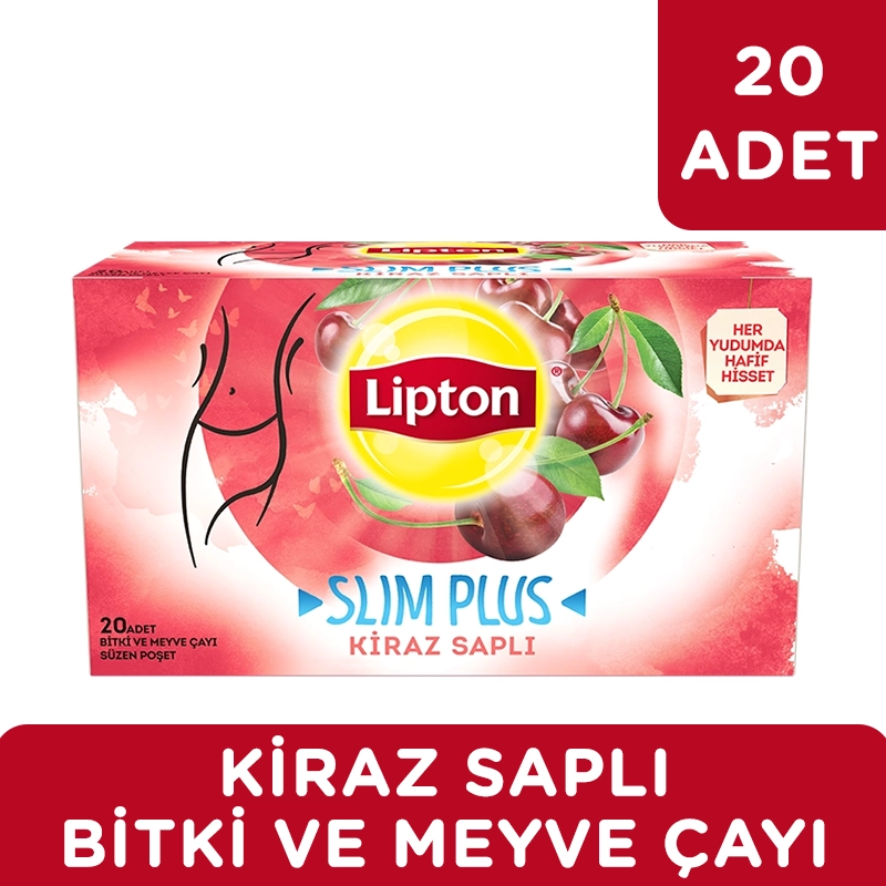 Lipton Slim Plus Kiraz Saplı Bardak Poşet Çay 20'li Bitki Çayı - 2