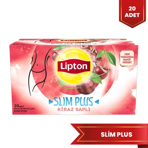 Lipton Slim Plus Kiraz Saplı Bardak Poşet Çay 20'li Bitki Çayı - 1