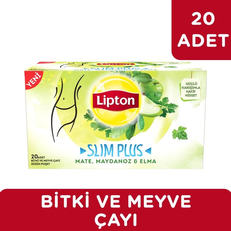 Lipton Slim Plus Mate Maydanoz Elma Bardak Poşet Çay 20'li Bitki Çayı - 2