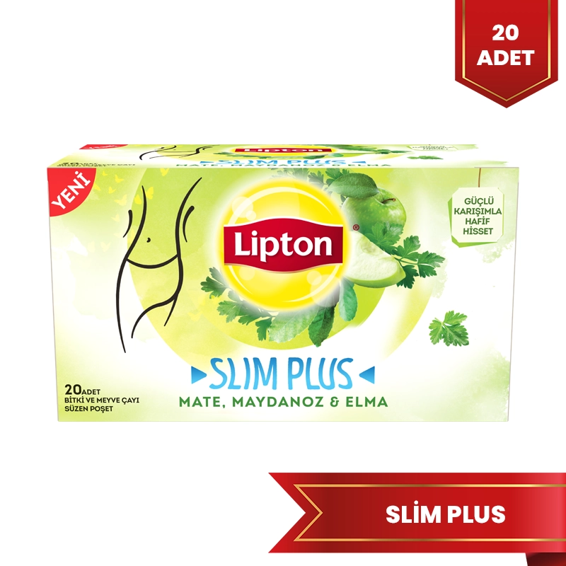 Lipton Slim Plus Mate Maydanoz Elma Bardak Poşet Çay 20'li Bitki Çayı - 1