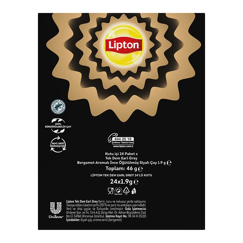 Lipton Tek Dem Earl Grey 1,9 Gr 24'lü Kutu 48 Bardak - Thumbnail