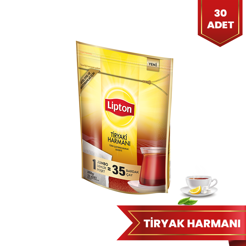 Lipton Tiryaki Jumbo Demlik Poşet Çay 35Grx30 Adet - 1