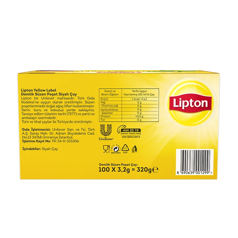 Lipton Yellow Label 100' lü Demlik Poşet Çay - 4