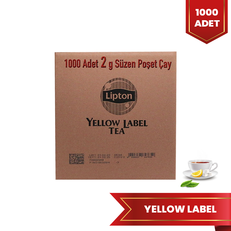 Lipton Yellow Label Bardak Poşet Çay 2gr 1000li 69700875 - 1