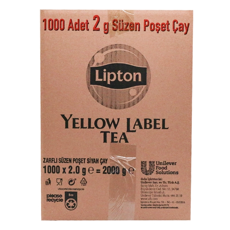 Lipton Yellow Label Bardak Poşet Çay 2gr 1000li 70002048