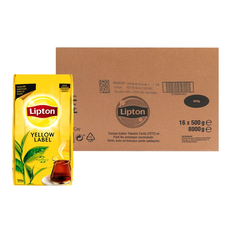 Lipton Yellow Label Dökme Siyah Çay 500 G 16 Paket Koli - 4