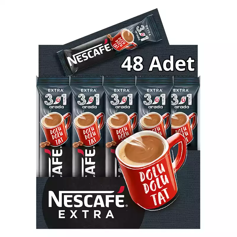 Nestle Nescafe 3'ü 1 Arada Extra 16,5Gr X 48'Li